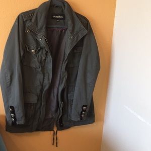 Military look with velvet trim coat. Worn once.